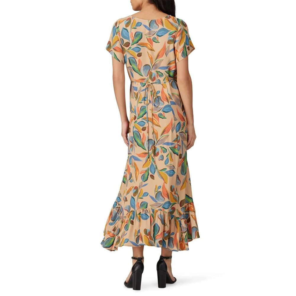 Rachel Pally Crepe Joline Orange Floral Maternity Dress Size S - Picture 8 of 15